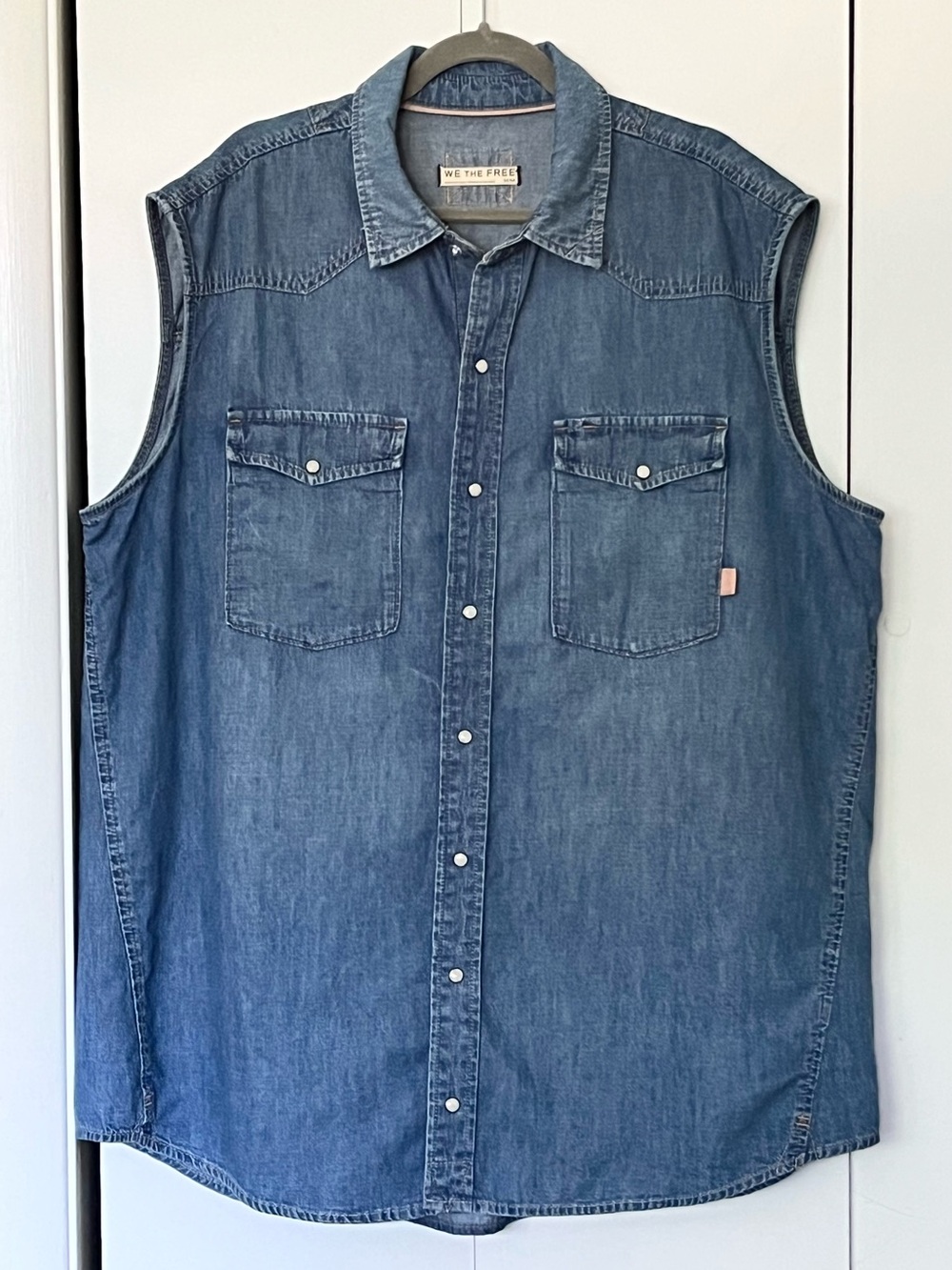 Free People We The Free Sadie Denim Top M Like New